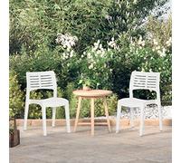 ShGaxin Lot de 2 chaises de jardin, chaises pour extérieur, chaise de plage, meuble de jardin, chaises terrasses, chaises terrasse extérieures, polypropylène blanc