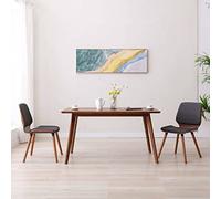 ShGaxin Lot de 2 chaises de salle à manger modernes en tissu gris