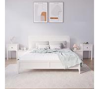 ShGaxin Lot de 2 tables de chevet en bois de pin blanc 79,5 x 38 x 65,5 cm