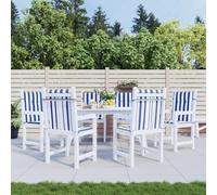 ShGaxin Lot de 6 coussins de chaise à dossier bas en tissu rayé bleu et blanc, coussins pour chaises de jardin, coussins de chaises de cuisine, coussins pour chaises de terrasse, coussin de chaise