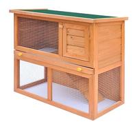 ShGaxin Maison pour petits animaux - Cage à lapin 1 porte - Maison de lapin - Cage à lapin - Maison cochon d'inde, grande cachette pour hérisson, cage hamster, bois