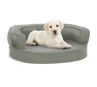 ShGaxin Matelas pour lit de chien ergonomique aspect lin gris 60 x 42 cm, matelas pour chien, berceau, lit pour animaux de compagnie, lit pour chiens et chats - 171295