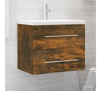 ShGaxin Meuble de salle de bain avec lavabo, meuble bas lavabo, meuble bas lavabo, contreplaqué chêne fumé