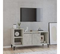 ShGaxin Meuble TV, meuble TV salon, meuble TV, meuble TV, meuble bas TV, modules de salon, contreplaqué gris béton 100 x 35 x 55 cm