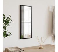 ShGaxin Miroir mural rectangulaire en fer noir 20 x 50 cm, miroir de salle de bain, miroirs de salon, miroir d'entrée, meuble salon - 358645