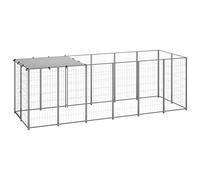 ShGaxin Niche en acier argenté 330 x 110 x 110 cm, parc pour chiens, enclos pour chiens, enclos pour chiens, enclos pour chiens, enclos pour chiens