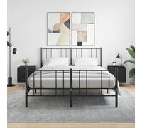 ShGaxin Onogal 827295 Lot de 2 tables de chevet en bois d'ingénierie Noir 40 x 35 x 47,5 cm