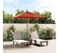 ShGaxin Parasol de Jardin avec mât en Bois Terre Cuite 198x198x231 cm,Pied De Parasol,Parasol avec Pied Inclus,Parasol Balcon