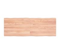 ShGaxin Plateau de table en bois traité chêne bord naturel 140 x 50 x 4 cm, plan de travail de cuisine, planches en bois, table de salon, plan de travail en bois