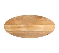 ShGaxin Plateau de table ovale en bois de manguier massif 140 x 50 x 2,5 cm