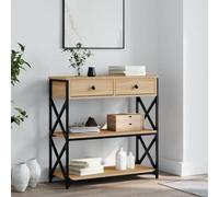 ShGaxin Table console en bois d'ingénierie chêne Sonoma 75 x 28 x 75 cm, table d'entrée, table d'entrée étroite, table basse de salon, table d'appoint, meuble d'entrée - 834196