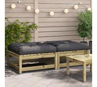 ShGaxin Tabourets de jardin avec coussins 2 unités en bois de pin imprégné, meuble extérieur, terrasse tabouret, tabouret extérieur, tabouret haut, meuble bar - 838108