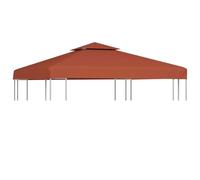 ShGaxin Toile supérieure Double de belvédère 310 g/m² 3x3 m Terre Cuite,Tente De Réception,Protection UV