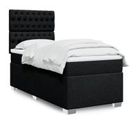 ShGaxin Tour de lit à ressorts avec matelas noir 80 x 200 cm en tissu, tour de lit, meuble pour chambre à coucher, tour de lit, structures de lit 3292624