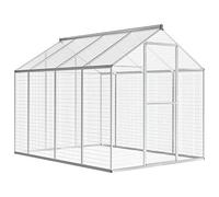 ShGaxin Volière de jardin en aluminium, 170349, 178 x 242 x 192 cm, Volière pour oiseaux d'extérieur, Volière de jardin