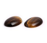 SHGbeads Lot de 5 cabochons ovales en œil de tigre Jaune 18 x 25 mm
