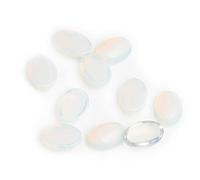 SHGbeads Lot de 5 cabochons ovales en opalite blanche pour fabrication de bijoux 10 x 14 mm (sans trou)