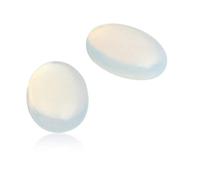 SHGbeads Lot de 5 cabochons ovales en opalite blanche pour fabrication de bijoux 18 x 25 mm (sans trou)