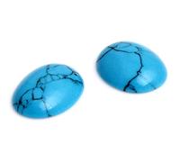 SHGbeads Lot de 5 cabochons ovales semi-précieuses Turquoise 15 x 20 mm