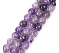 SHGbeads Perles rondes en dentelle améthyste pour la fabrication de bijoux 10 mm avec grand trou 1,5 mm à 2 mm 38,1 cm