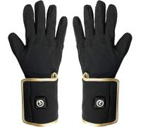 SHGDAIO Gants Chauffants Chauffe-Mains électrique Rechargeable Gant Chauffant Cyclisme en Plein air, Moto, randonnée, Snowboard Noir + Or-M/L