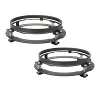 SHGJGH Phare Avant 2x Pour Jeep JK TJ Tout-terrain Pour Hummer 4x4 Pour Suzuki Pour Samouraï Phare 7 Pouces Led Salut/bas H4 Halo Angel Eyes DRL Phare De Voiture(2pcs Black Bracket)