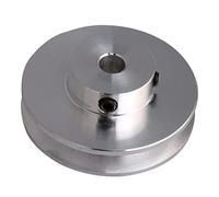 SHGUOMSC Lfang - Courroie Ronde en Alliage d'aluminium argenté 41 x 16 mm, rainure Simple, alésage Fixe 6-12 mm, for Arbre Moteur, 3-5 mm, PU, Haute efficacité de Transmission(8MM)