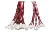 SHGUOMSC Lot de 10 Paires de connecteurs Micro JST XH 2.54 2 Broches, Pas de 2,54 mm, mâle et Femelle, avec câble métallique 26 AWG, 20 cm, fiches XH 2.54