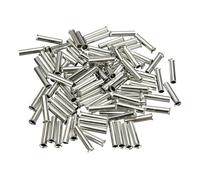 SHGUOMSC Lot de 500 Embouts de connecteur de Fil Bout à Bout Non isolés, cosses de câble électrique en cuivre Nu étamé, cosses à sertir de 0,5 à 6 mm²(500pcs 1.5mm2)