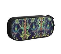 shgwehh A Puff in Time Trousse à crayons avec imprimé de mauvaises herbes - Organisez vos articles de papeterie avec élégance, Noir , Taille unique, Organiseur de sac