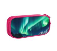 shgwehh Grande trousse à crayons imprimée Northern Lights - Jolie trousse à crayons - Organiseur de papeterie pour filles et garçons - Rose, rose, Taille unique, Organiseur de sac