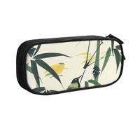 shgwehh Grande trousse à crayons imprimée oiseaux atterrissant sur des branches - Jolie trousse à crayons - Organiseur de papeterie pour filles et garçons - Bleu, Noir , Taille unique, Organiseur de