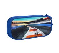 shgwehh Grande trousse à crayons imprimée piste de course - Jolie trousse à crayons - Organiseur de papeterie pour filles et garçons - Rose, bleu, Taille unique, Organiseur de sac