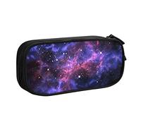 shgwehh Grande trousse à crayons pour garçons et filles - Univers Galaxy Star Space - Grande trousse avec grands compartiments pour l'école, la papeterie, le bureau et les voyages - Noir, Noir ,
