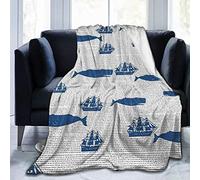 shgwehh Moby Dick Couverture en micro polaire super douce pour adultes et enfants, couvertures de lit 203,2 x 152,4 cm