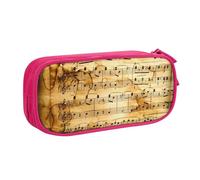 shgwehh Trousse à crayons avec impression notes de musique - Organisez vos articles de papeterie avec élégance, rose, Taille unique, Organiseur de sac
