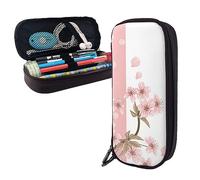 shgwehh Trousse à crayons de grande capacité avec imprimé de flamants roses - Trousse à crayons simple pour bureau et voyage, Sakura romantique, Taille unique, Organiseur de sac
