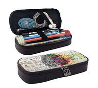 shgwehh Trousse à crayons en cuir de grande capacité, jolie trousse de maquillage en forme de dinosaure pour homme et femme, Avantage du cerveau, Taille unique, Organiseur de sac
