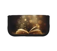 shgwehh Trousse à crayons en toile imprimée motif pizza, trousse d'apprentissage durable et cosmétique, Magic Book, Taille unique, Organiseur de sac