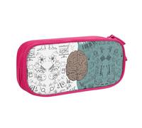 shgwehh Trousse à crayons imprimée avec fonctions cérébrales gauche et droite - Organisez vos articles de papeterie avec élégance, rose, Taille unique, Organiseur de sac