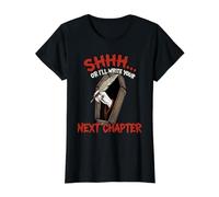 Shh Vampire Writer Bibliothécaire Horreur Halloween T-Shirt Graphique avec Valeur