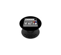 Shhh Do Not Disturb The Race is on Car Racing Amateur PopSockets PopGrip Adhésif