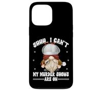 Shhh I Cant My Murder Shows are on True Crime GNOME Graphic Coque pour iPhone 13 Pro Max