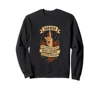 Shhh I’m Listening to True Crime Podcasts Distressed Design Sweatshirt