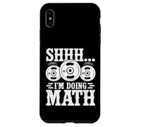 Shhh I'm Doing Math Gym Workout Design pour haltérophiles Coque pour iPhone XS Max