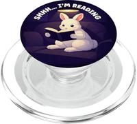 Shhh I'm Reading Bunny Rabbit - Bibliothèque drôle de Rat de bibliothèque PopSockets PopGrip pour MagSafe