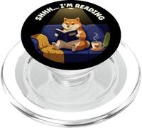 Shhh I'm Reading Shiba Inu Dog - Bibliothèque drôle de Rat de bibliothèque PopSockets PopGrip pour MagSafe