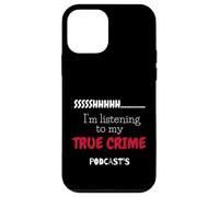 Shhh, j'écoute Mes podcasts sur Le Vrai Crime Coque pour iPhone 12 Mini