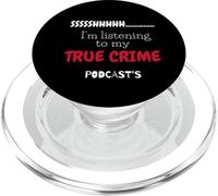 Shhh, j'écoute Mes podcasts sur Le Vrai Crime PopSockets PopGrip pour MagSafe