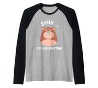 Shhh J'hiberne Sommeil Dormir Hibernation Manche Raglan
